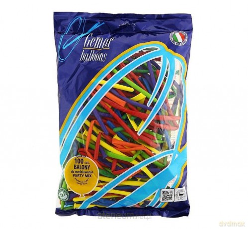 Balony do modelowania różnokolorowe MIX 100 szt