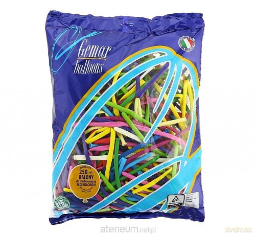 Balony do modelowania Różnokolorowe MIX 250 szt.