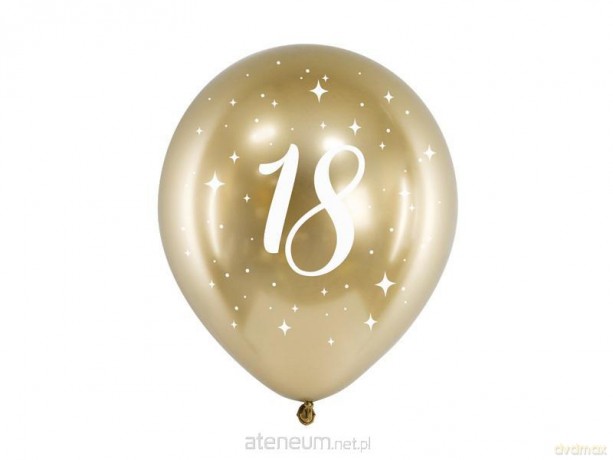 Balony Gloss 18-stka złote 30 cm 6 szt