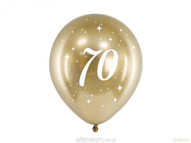 Balony Glossy 70-tka 30 cm złote 6 szt