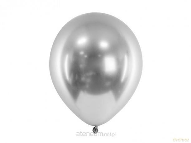 Balony Glossy srebrne 30 cm 50 szt