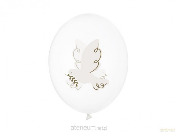 Balony Gołąb Crystal Clear 30 cm 6 szt