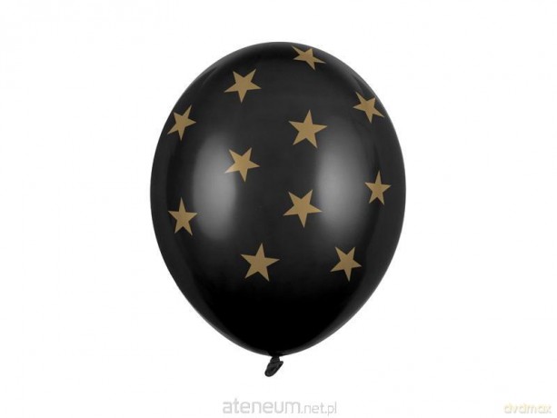 Balony Gwiazdki Pastel Black 30 cm 6 szt