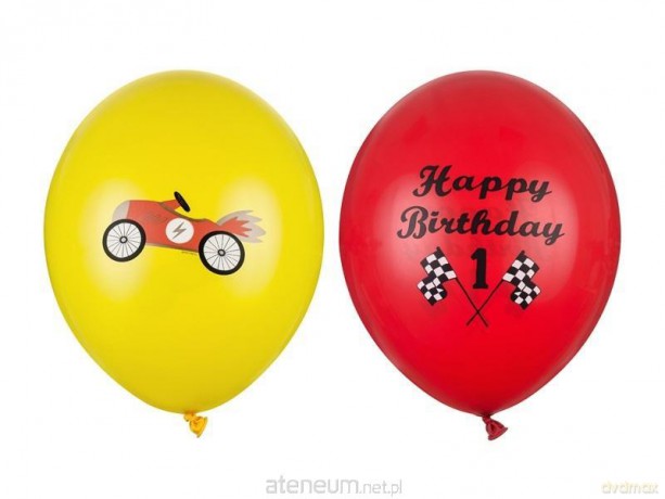 Balony Happy Birthday MIX 30 cm 50 szt