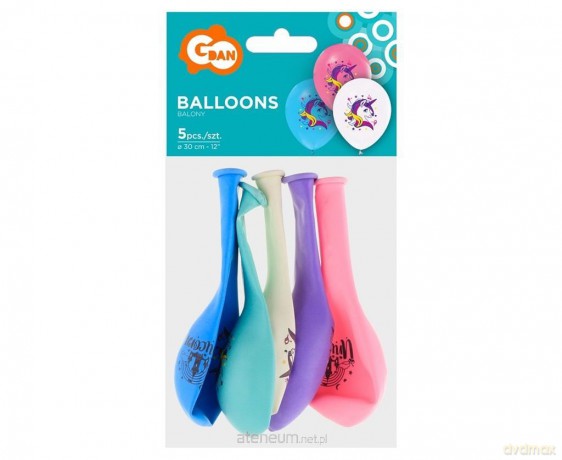 Balony Jednorożce 30 cm 5 szt