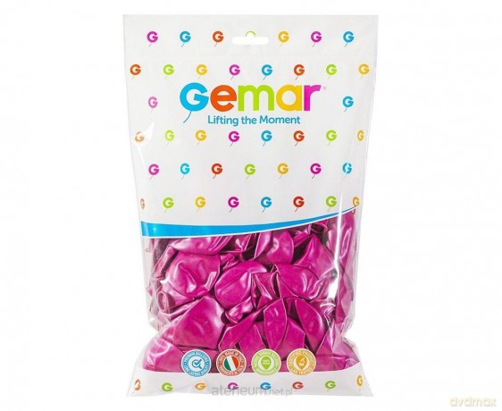 Balony metaliczne ciemnoróżowe 30 cm 100 szt