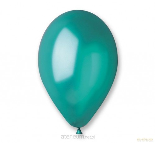 Balony metaliczne zielone turkusowe 25 cm 100 szt.