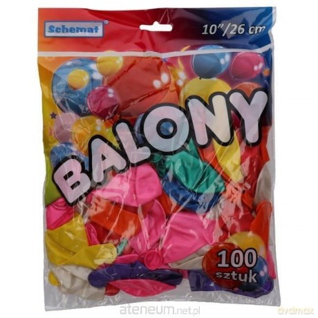 Balony metalizowane 26 cm 100 szt