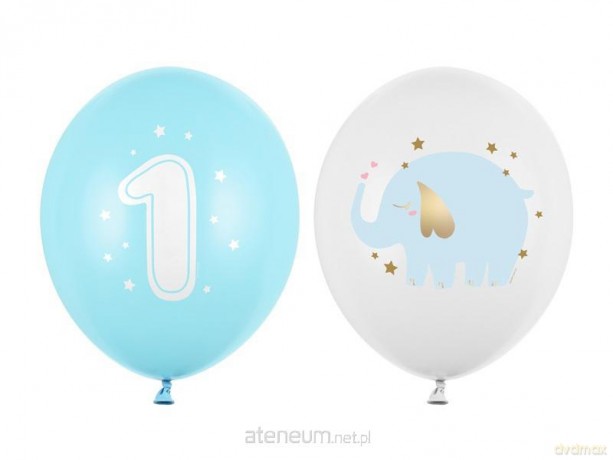 Balony Pastel Light Blue Roczek 30 cm 50 szt