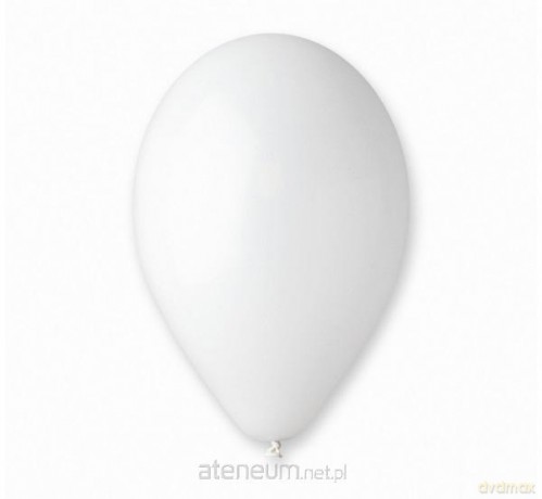 Balony pastelowe białe 25 cm 50 szt