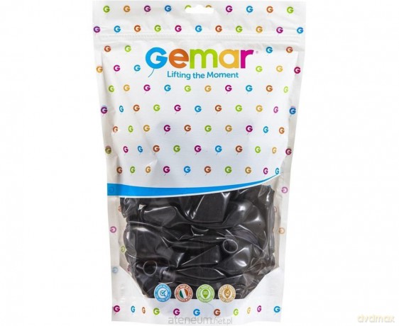Balony pastelowe czarne 33 cm 50 szt