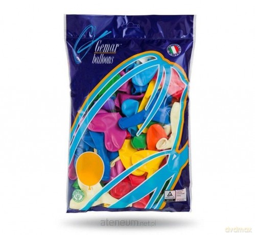 Balony pastelowe Serce bez nadruku MIX 50 szt