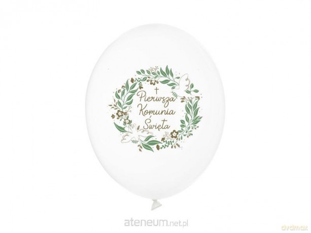 Balony Pierwsza Komunia Święta 30 cm 6 szt