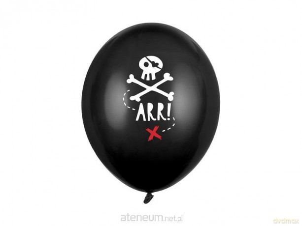 Balony Piraci Pastel Black30 cm 6 szt