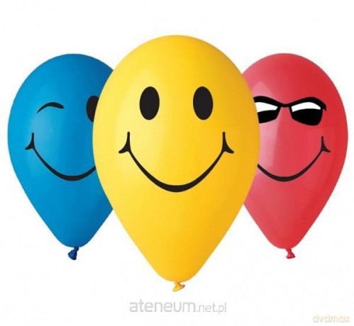 Balony premium 3 Uśmiechy 30 cm 5 szt