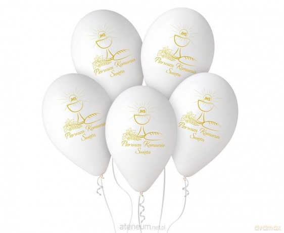 Balony premium hel Pierwsza Komunia 33 cm 25 szt