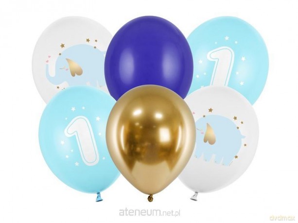 Balony Roczek Pastel Light Blue 30 cm 6 szt
