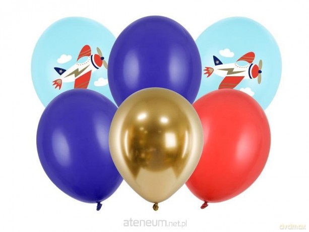 Balony Samoloty 30 cm 6 szt