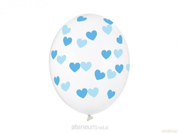 Balony Serduszka Crystal Clear 30 cm 50 szt