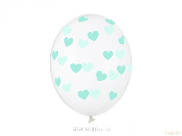 Balony Serduszka Crystal Clear 30 cm 50 szt