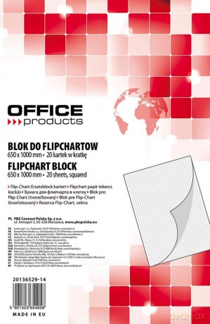 Blok do flipchartów 65x100 cm 20K kratka