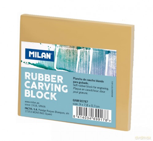 Blok do linorytu gumowy mały 9x7,8 cm