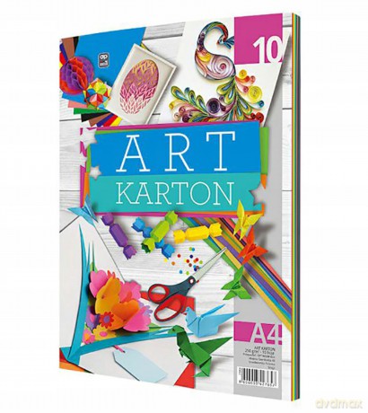 Blok kartonów kolorowych A4/10K 250g