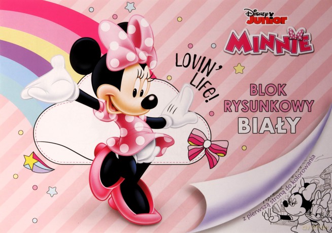 Blok rysunkowy A4/20K biały Minnie Mouse