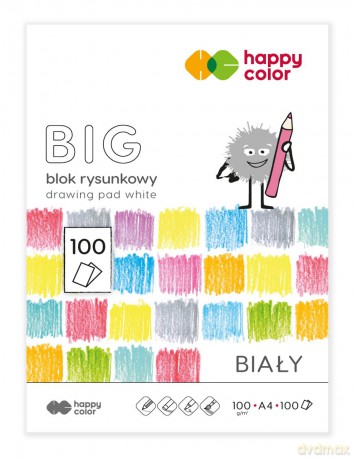 Blok rysunkowy biały A4/100K BIG