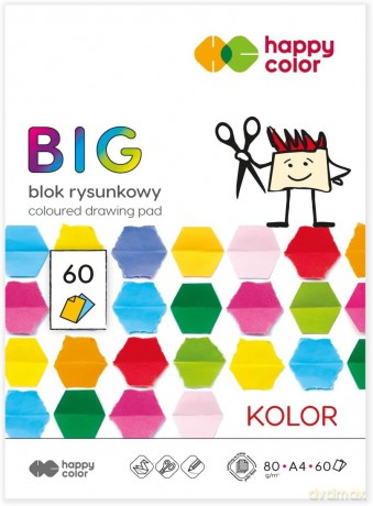Blok rysunkowy kolorowy A4/60K BIG