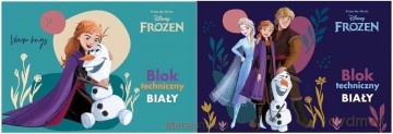 Blok techniczny A4/10K biały Frozen