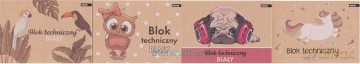 Blok techniczny A4/10K biały Kraft