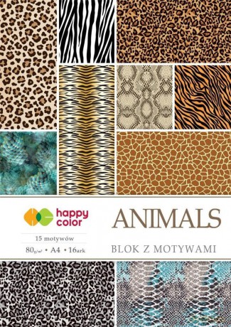 Blok z motywami Animals A4/16K 100g
