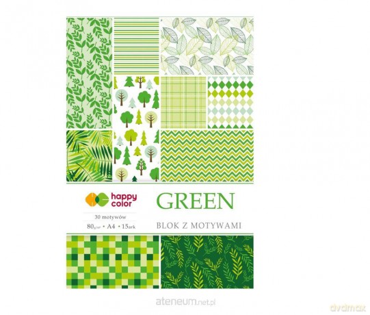 Blok z motywami Green A4/15K 80g