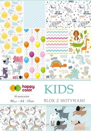 Blok z motywami Kids A4/15K 80g