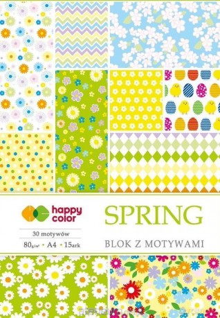 Blok z motywami Spring A4/15K 80g