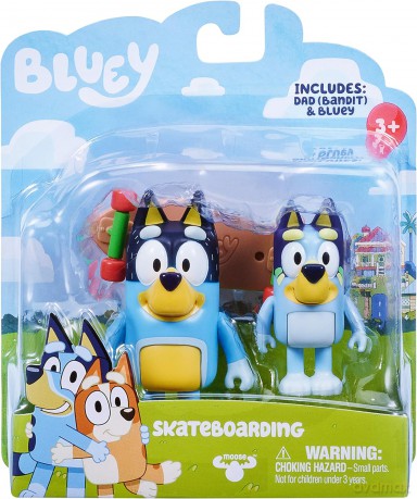 Bluey Figurki Jazda na deskorolce 2 szt. [FIGURKA]