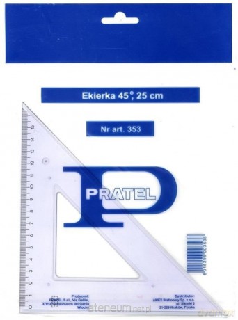 Ekierka 25 cm 45 stopni