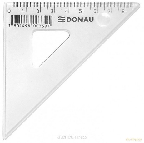 Ekierka mała 8,5 cm transparentna MIX (50 szt)