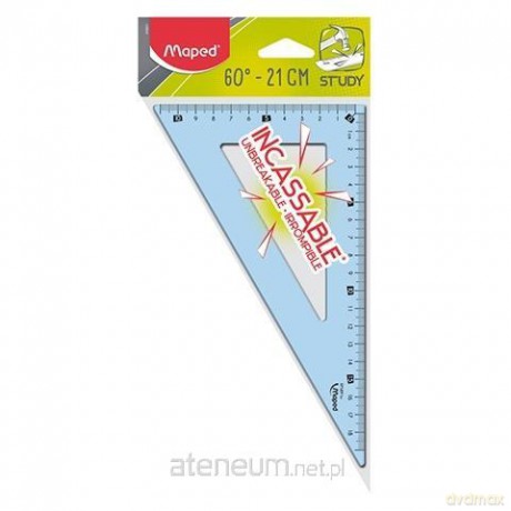 Ekierka Study niełamliwa 21 cm-60 niebieska