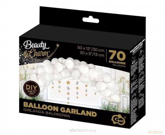 Girlanda balonowa B&C biała 70 szt