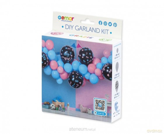 Girlanda balonowa DIY He or She 65 szt