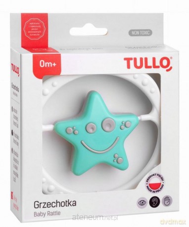 Grzechotka gwiazdka miętowo-szara