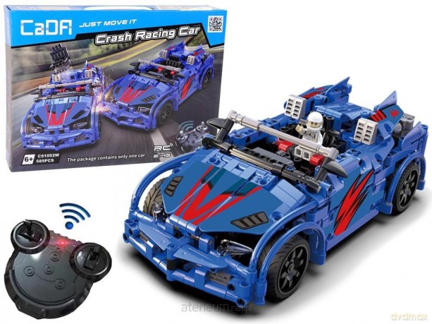 Klocki konstrukcyjne auto sportowe niebieskie [KLOCKI]