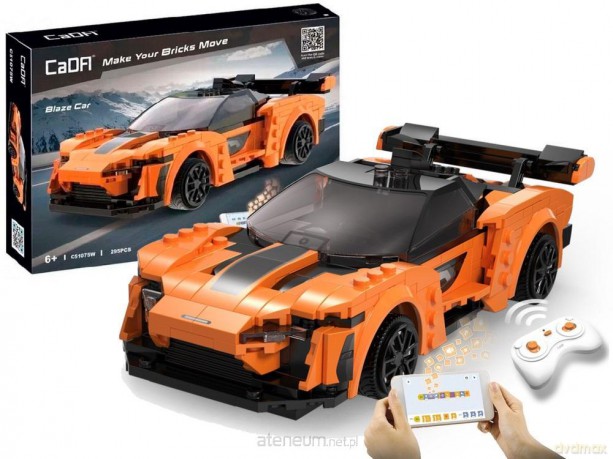Klocki konstrukcyjne Auto sportowe pomarańczowe [KLOCKI]