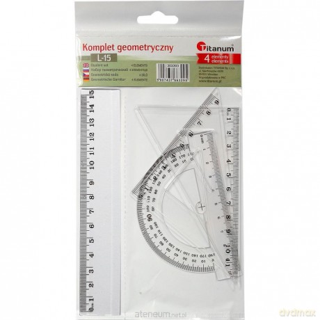 Komplet geometryczny 15 cm 4 elementowy