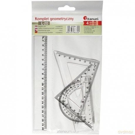 Komplet geometryczny 20 cm 4 elementowy