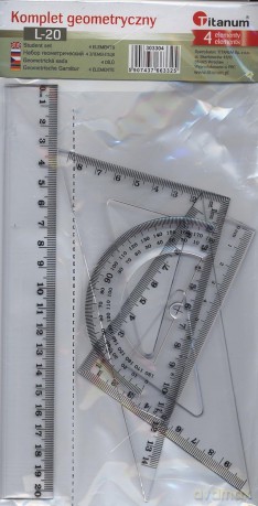 Komplet geometryczny 20 cm 4 elementowy