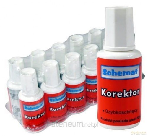 Korektor w płynie z pędzelkiem 15ml (12 szt)