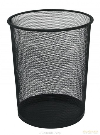 Kosz na śmieci Office Set metalowy 19l czarny
